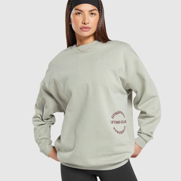 Gymshark Tops - Gymshark BUILT OVERSIZED‎ SWEATSHIRT Grey Large NWT in packaging